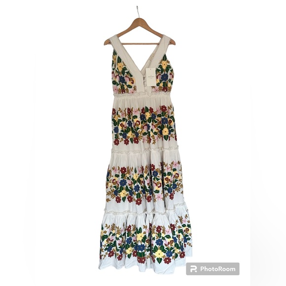 NWT Sezane Reetika Dress multicolor floral 38 / 6 - Picture 7 of 9